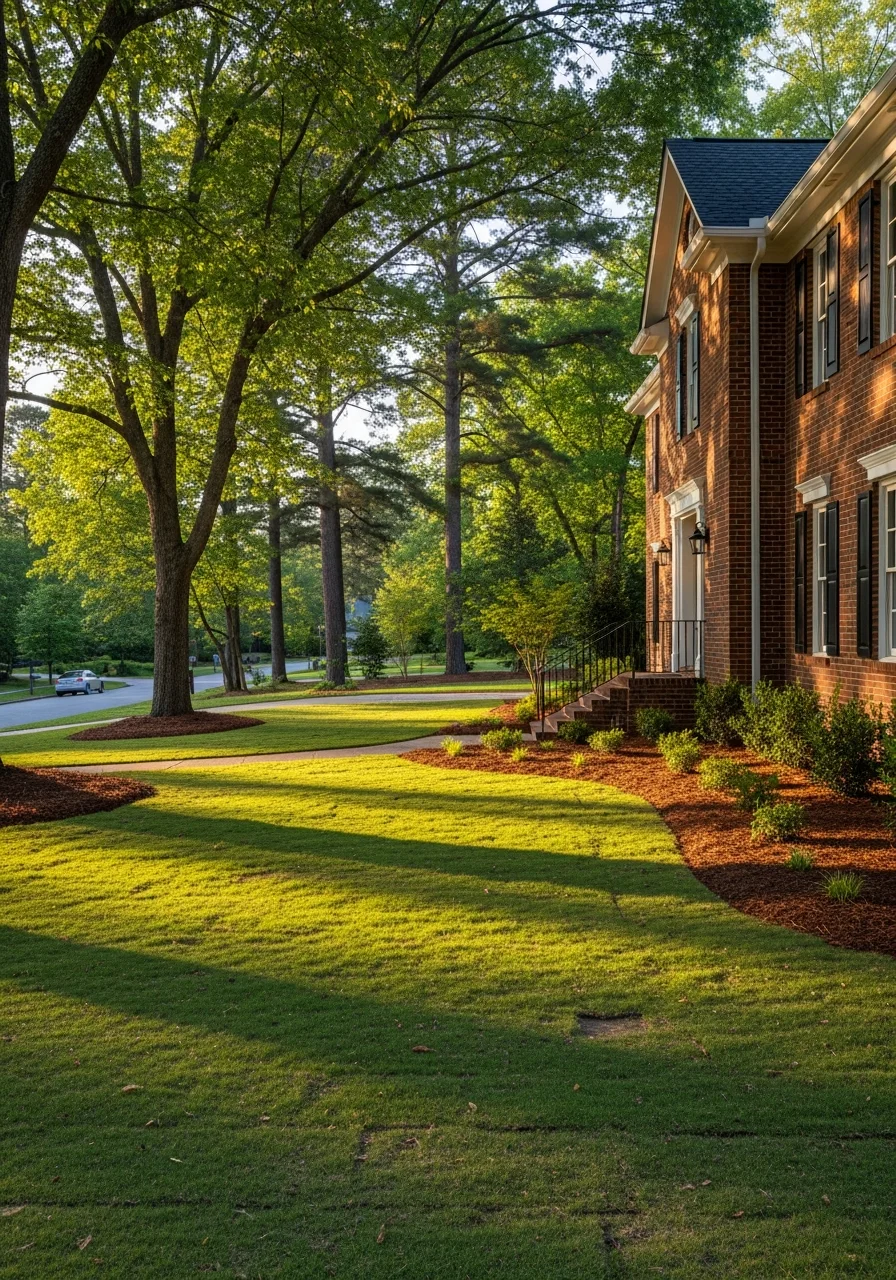 Wake Forest home exterior with modern updates and landscaping.
